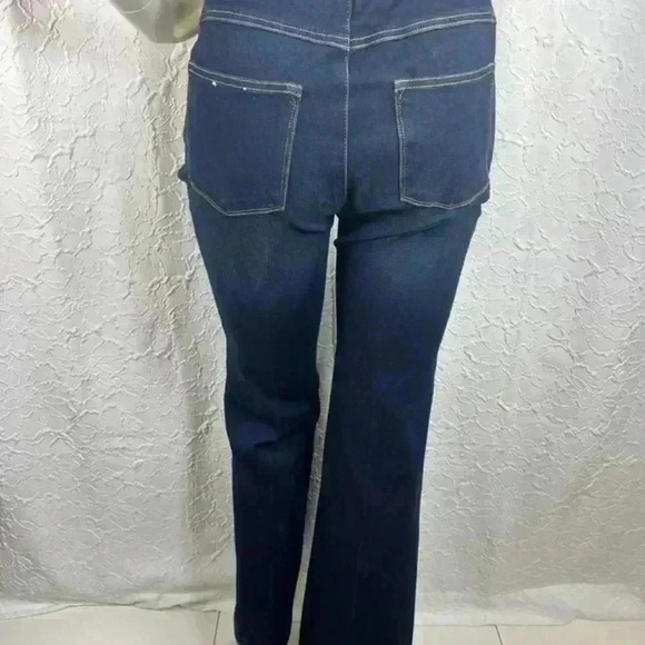 Soft Surroundings Ultimate Flared Slit Leg Denim Jeans - Picture 4 of 8